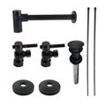 Kingston Brass Plumbing Sink Trim Kit with Bottle Trap and Overflow Drain, Matte Black CC53300DLTRMK2